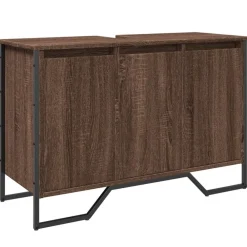 Meubelsets*vidaXL Wastafelkast 91x35x60 cm bewerkt hout ig bruin eikenkleur