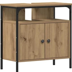 Kasten & Opbergmeubelen*vidaXL Wastafelkast 60x30x60 cm spaanplaat ambachtelijk eikenkleurig artisanaal eikenkleurig