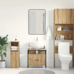 Kasten & Opbergmeubelen*vidaXL Wastafelkast 60x30x60 cm spaanplaat ambachtelijk eikenkleurig artisanaal eikenkleurig
