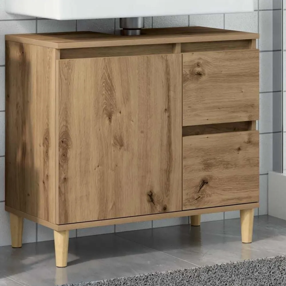 Wastafelkast 65x33x60 cm bewerkt hout>vidaXL New