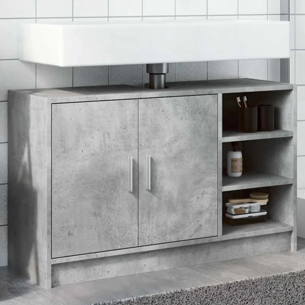 Wastafelkast 90x29x55 cm bewerkt hout>vidaXL Outlet