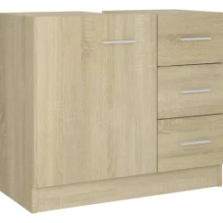 Wastafelkast 63x30x54 cm bewerkt hout kleurig>vidaXL Best