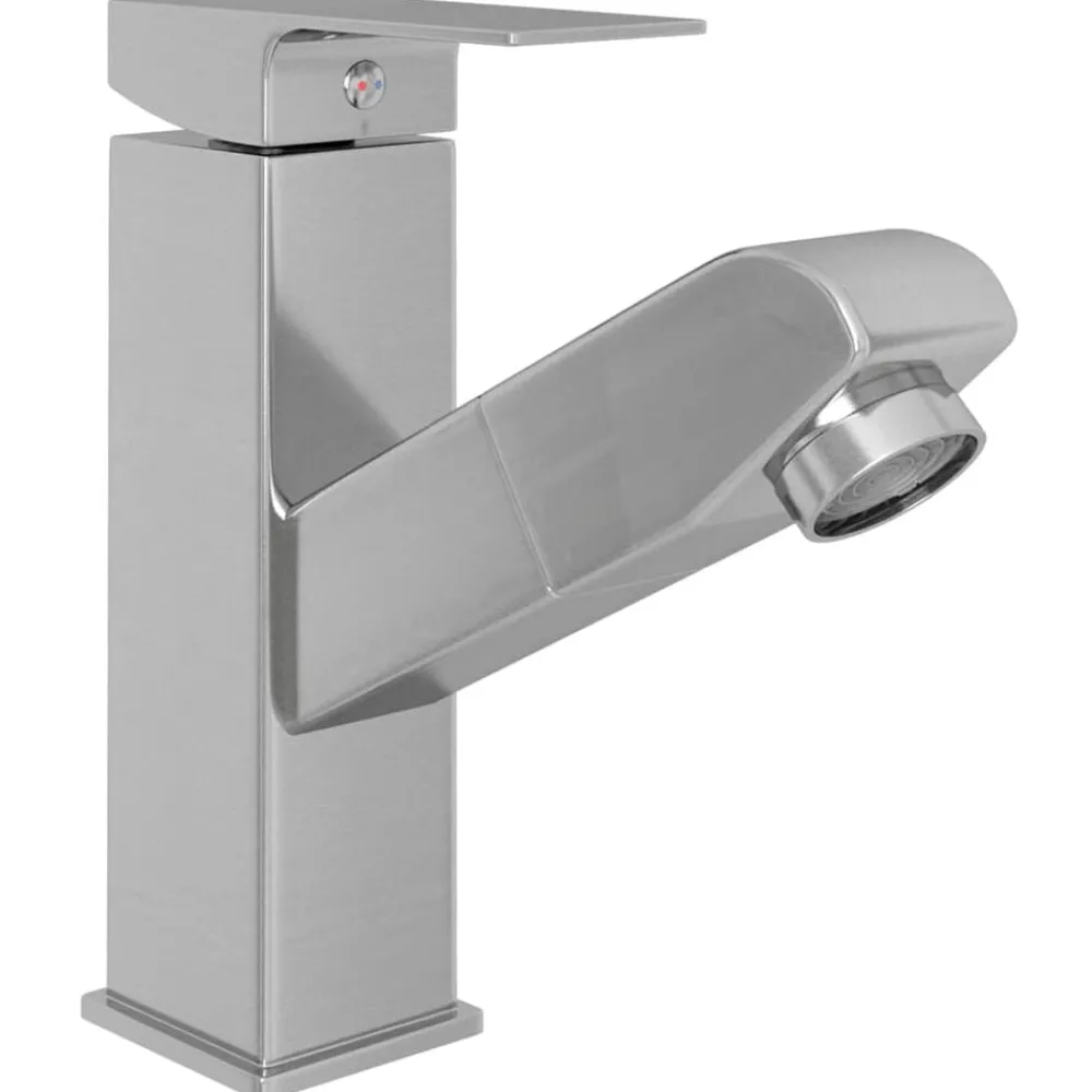 Wastafelkraan met uittrekfunctie 157x172 mm kleurig>vidaXL New