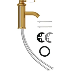 Sanitair & Loodgietersbenodigdheden*vidaXL Wastafelkraan 130x180 mm kleurig Goud