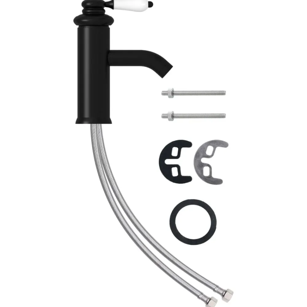 Sanitair & Loodgietersbenodigdheden*vidaXL Wastafelkraan 130x180 mm Zwart