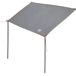 Buitensport*vidaXL Waterbestendige Tarp met dak Grijs en oranje