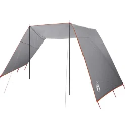 Buitensport*vidaXL Waterbestendige Tarp met dak Grijs en oranje