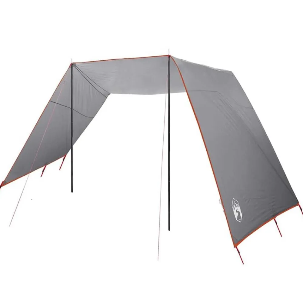Buitensport*vidaXL Waterbestendige Tarp met dak Grijs en oranje