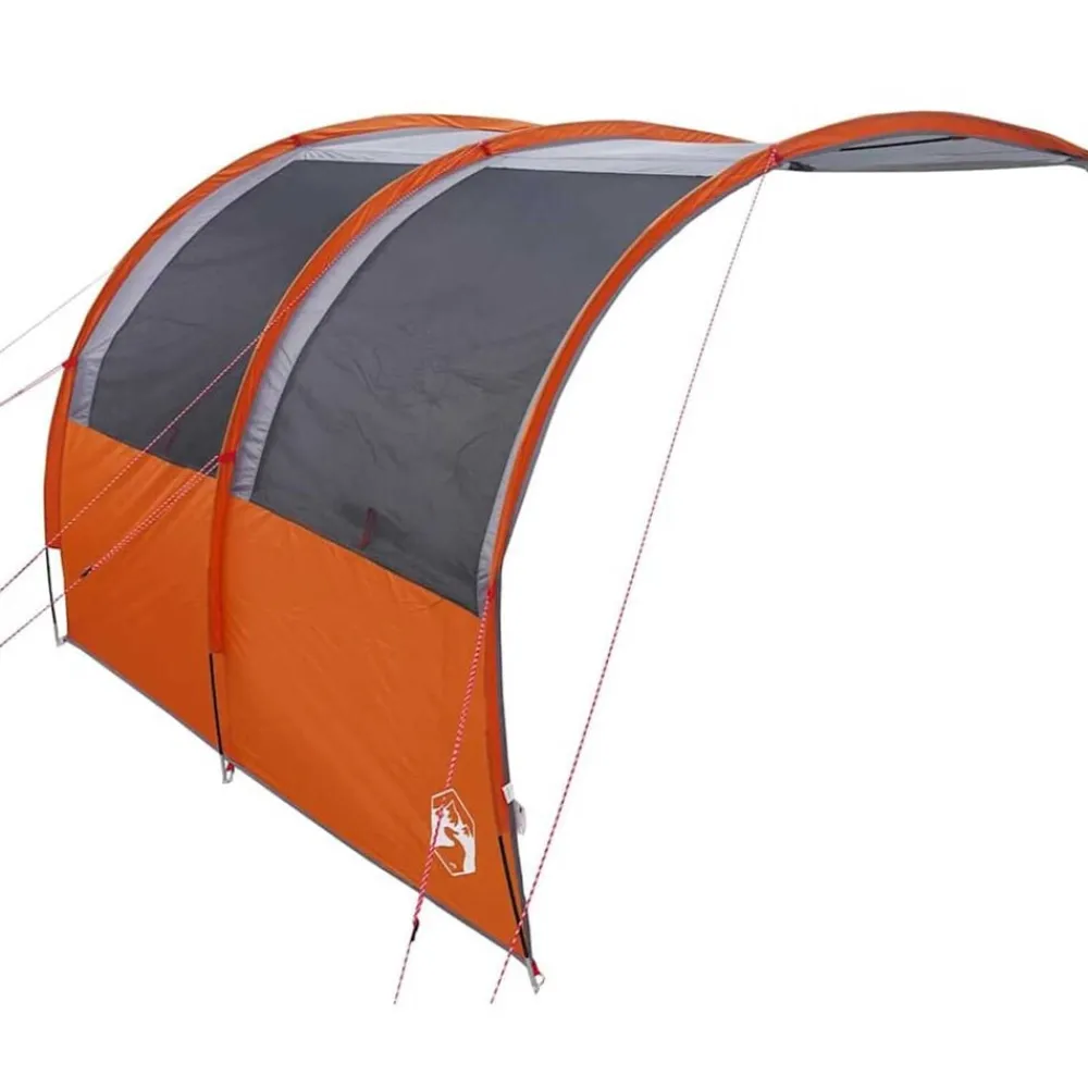 Buitensport*vidaXL Waterbestendige Tarp Boog met dak Grijs en oranje