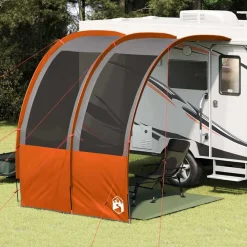 Buitensport*vidaXL Waterbestendige Tarp Boog met dak Grijs en oranje