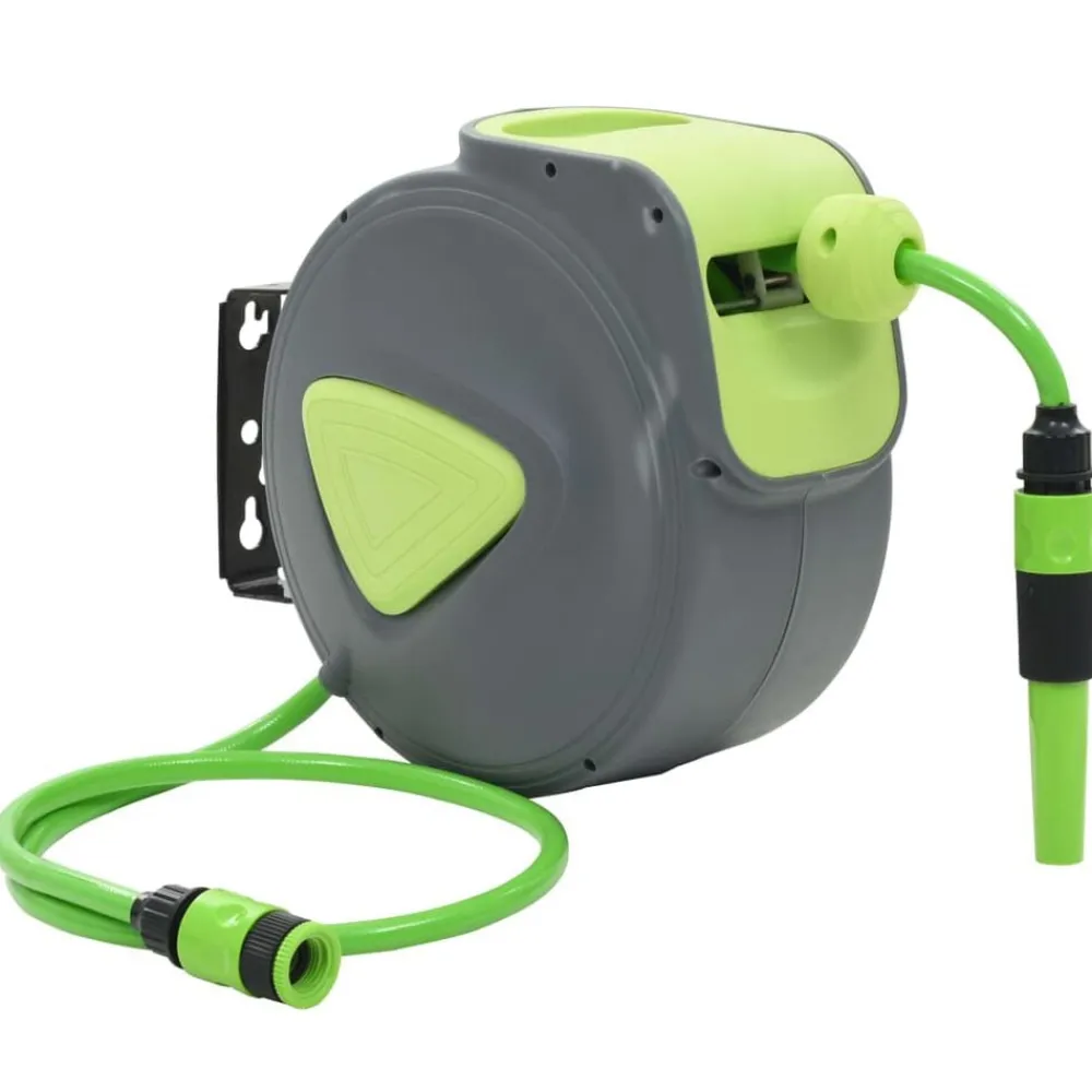 Waterslanghaspel automatisch intrekbaar wandmontage 10+1 m>vidaXL Sale
