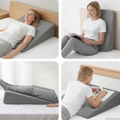 Wedge Kussen Effen 69 x 64 x 19 cm Traagschuim>vidaXL Outlet
