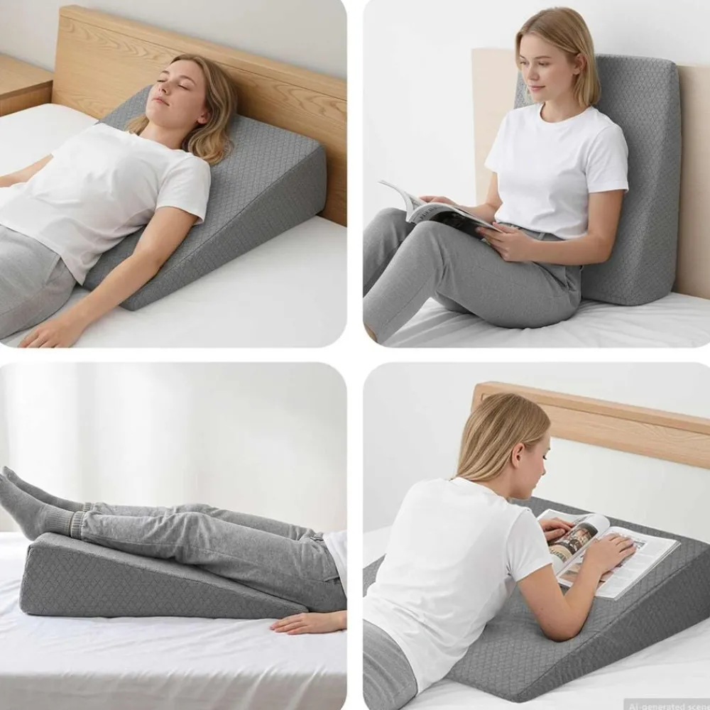 Wedge Kussen Effen 69 x 64 x 19 cm Traagschuim>vidaXL Outlet