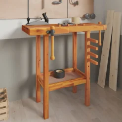 Werkbank met bankschroeven 92x48x83 cm massief acaciahout>vidaXL Clearance