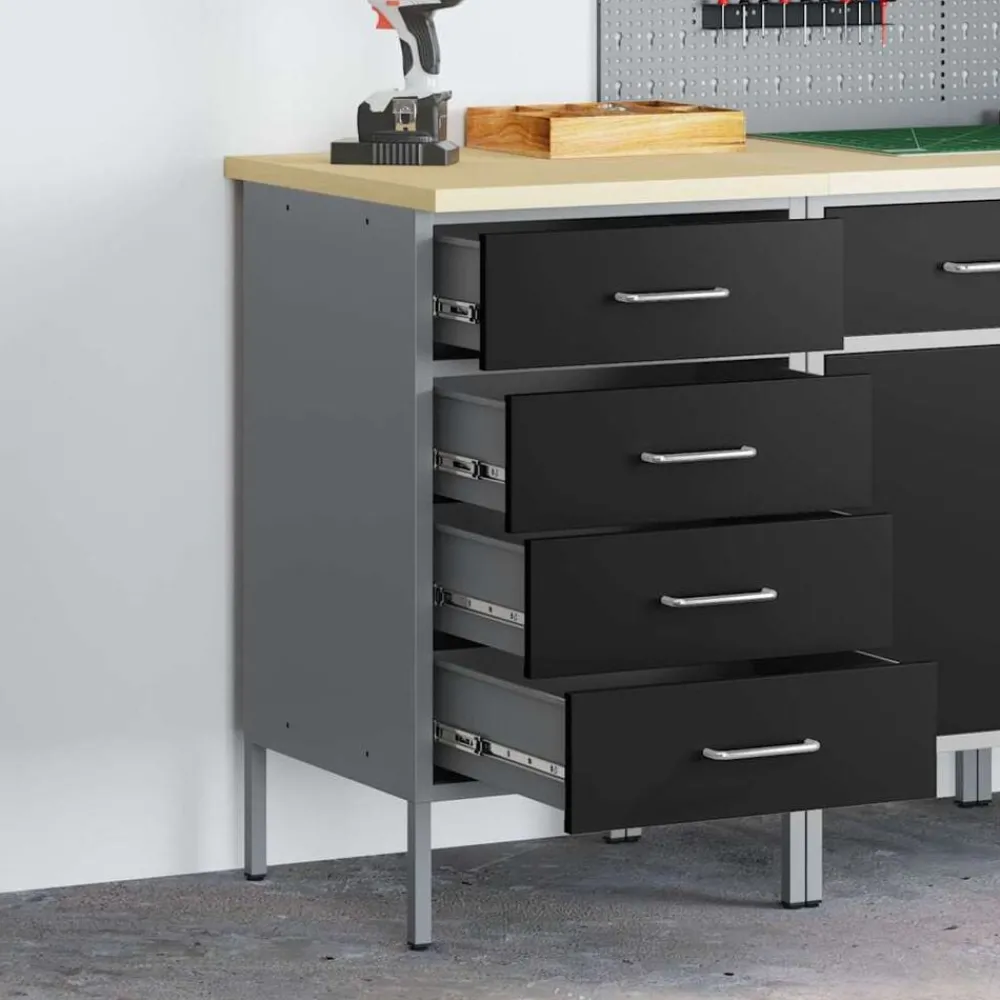 Werkbank met lade met opslag en Grijs 50 x 55 x 85 cm>vidaXL Discount