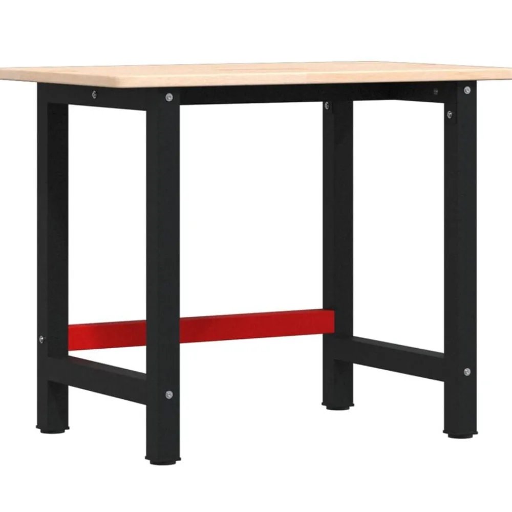 Werkbank rechthoekig 100x60x81,5 cm massief eikenhout>vidaXL Discount