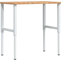 Werkbank rechthoek 100x60x(71,5-98) cm eikenhout lichtbruin>vidaXL Hot
