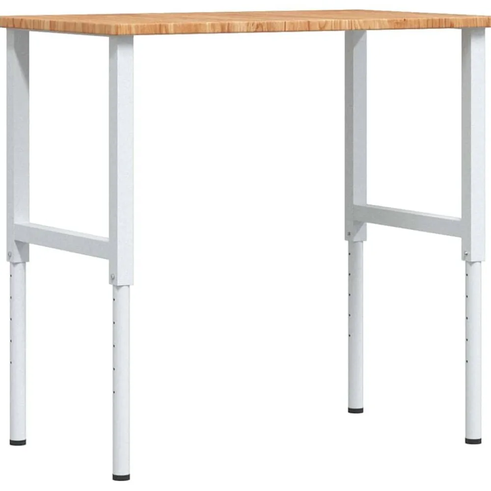 Werkbank rechthoek 100x60x(71,5-98) cm eikenhout lichtbruin>vidaXL Hot