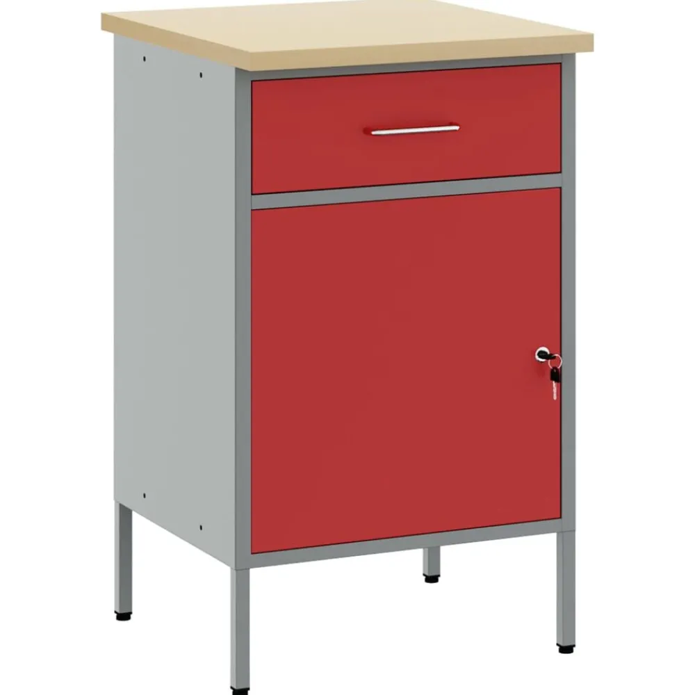 Werkbank en Grijs 50 x 55 x 85 cm Engineered hout en staal>vidaXL New