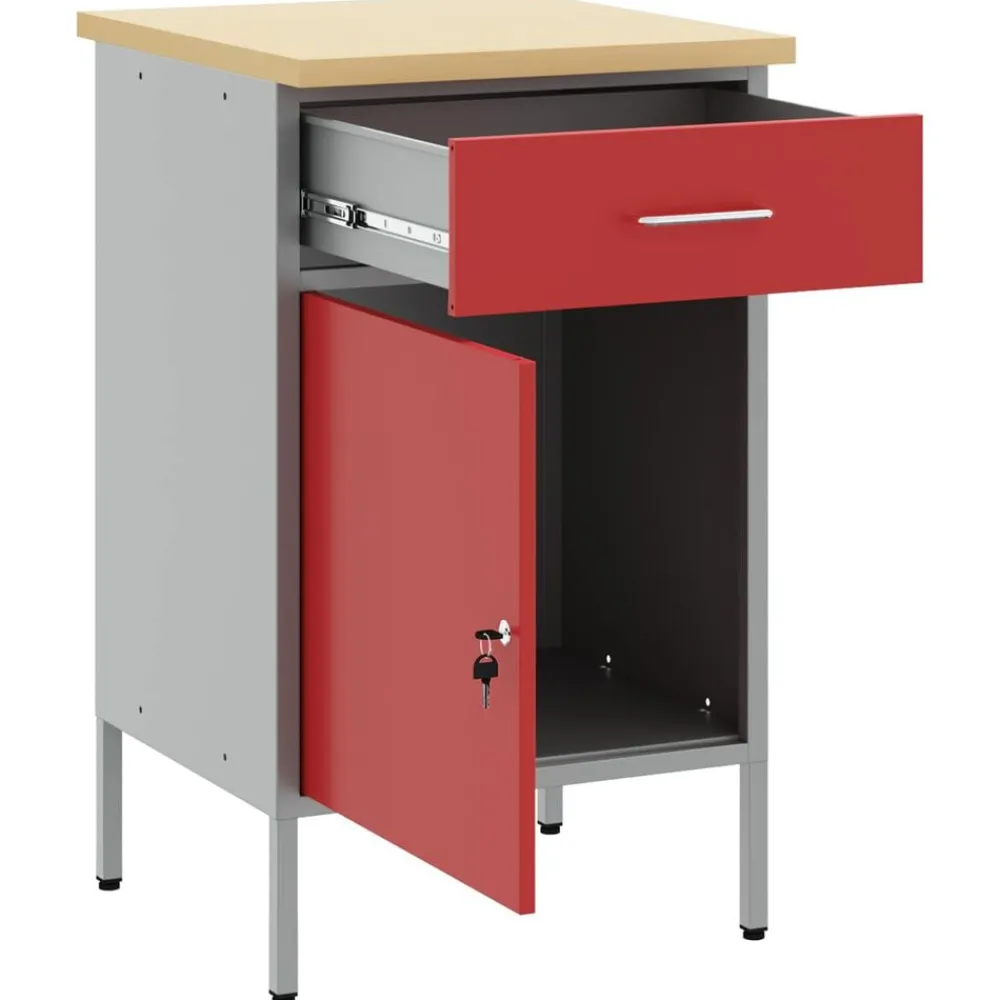Werkbank en Grijs 50 x 55 x 85 cm Engineered hout en staal>vidaXL New