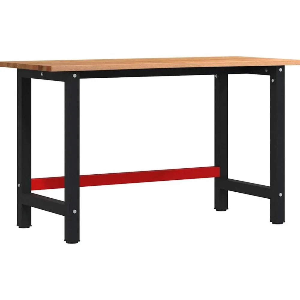 Bouwbeslag*vidaXL Werkbank 140x60x81,5 cm massief eikenhout Lichtbruin
