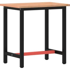 Bouwbeslag*vidaXL Werkbank 80x55x81,5 cm massief beukenhout en metaal