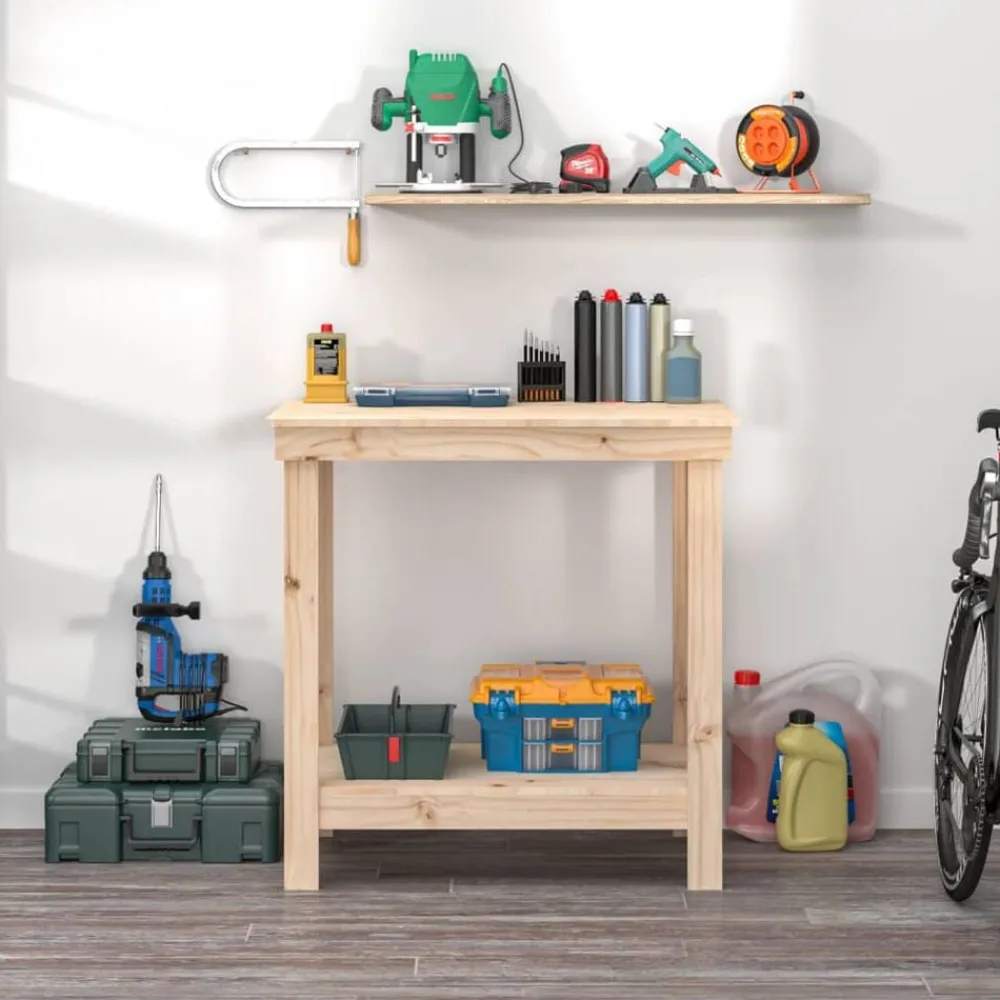 Werkbank 80x50x80 cm massief grenenhout>vidaXL Discount