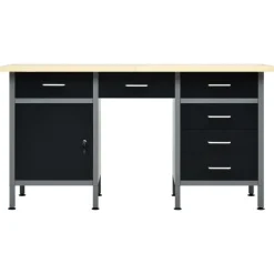 Werkbank 160x60x85 cm staal zwart><noscript><img width=