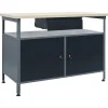 Bouwbeslag*vidaXL Werkbank 120x60x85 cm staal zwart
