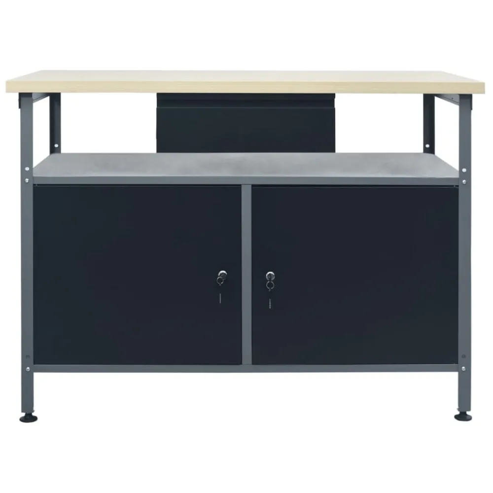 Bouwbeslag*vidaXL Werkbank 120x60x85 cm staal zwart