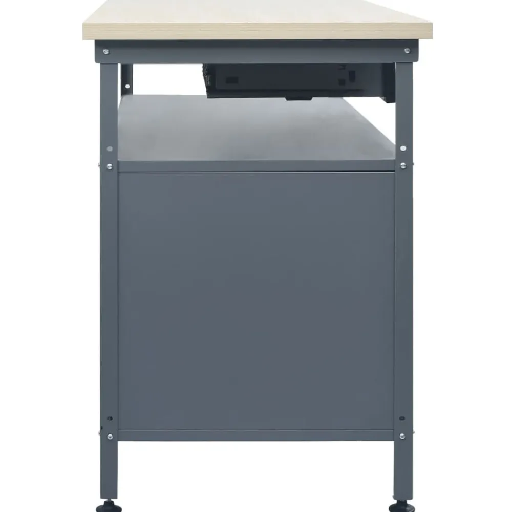 Bouwbeslag*vidaXL Werkbank 120x60x85 cm staal zwart