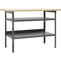 Werkbank 120x60x85 cm staal grijs>vidaXL Outlet