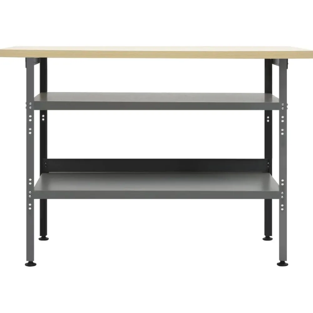 Werkbank 120x60x85 cm staal grijs>vidaXL Outlet