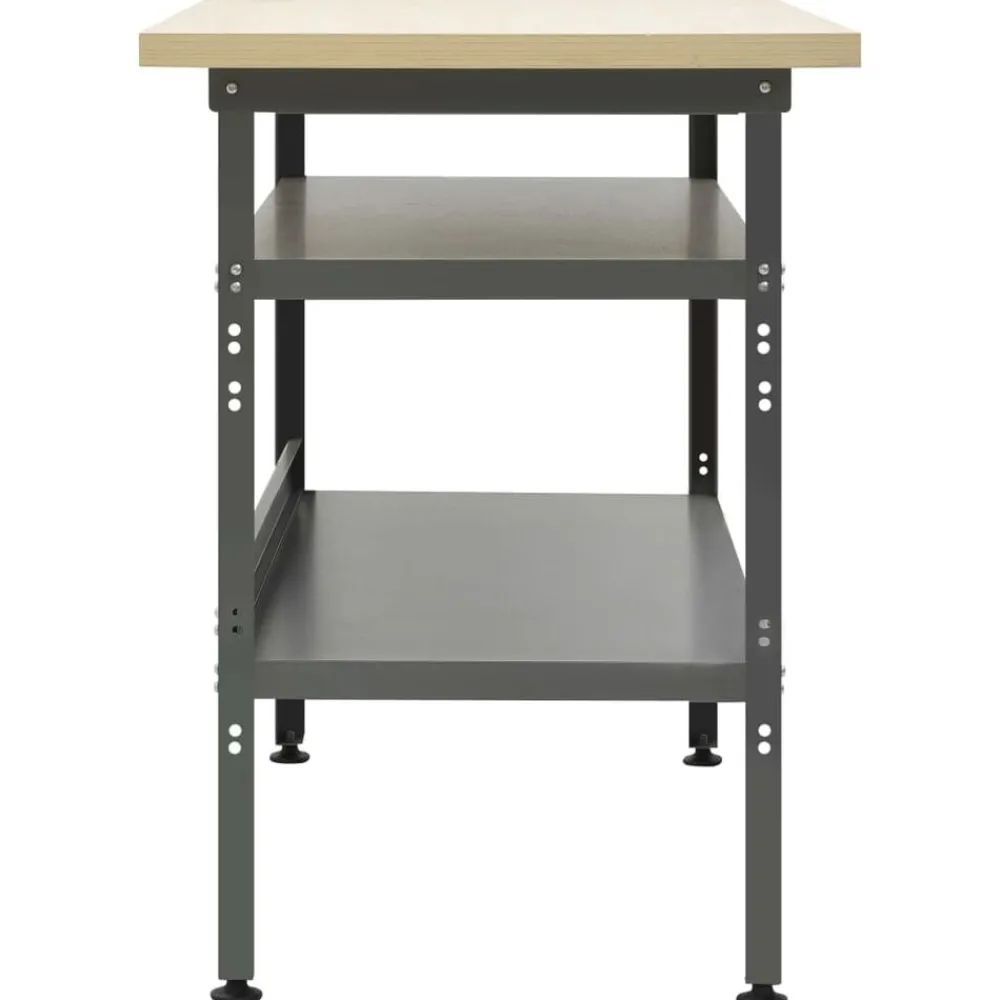 Werkbank 120x60x85 cm staal grijs>vidaXL Outlet