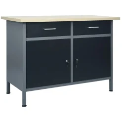 Werkbank 120x60x85 cm staal zwart>vidaXL Hot