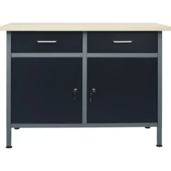 Werkbank 120x60x85 cm staal zwart>vidaXL Hot