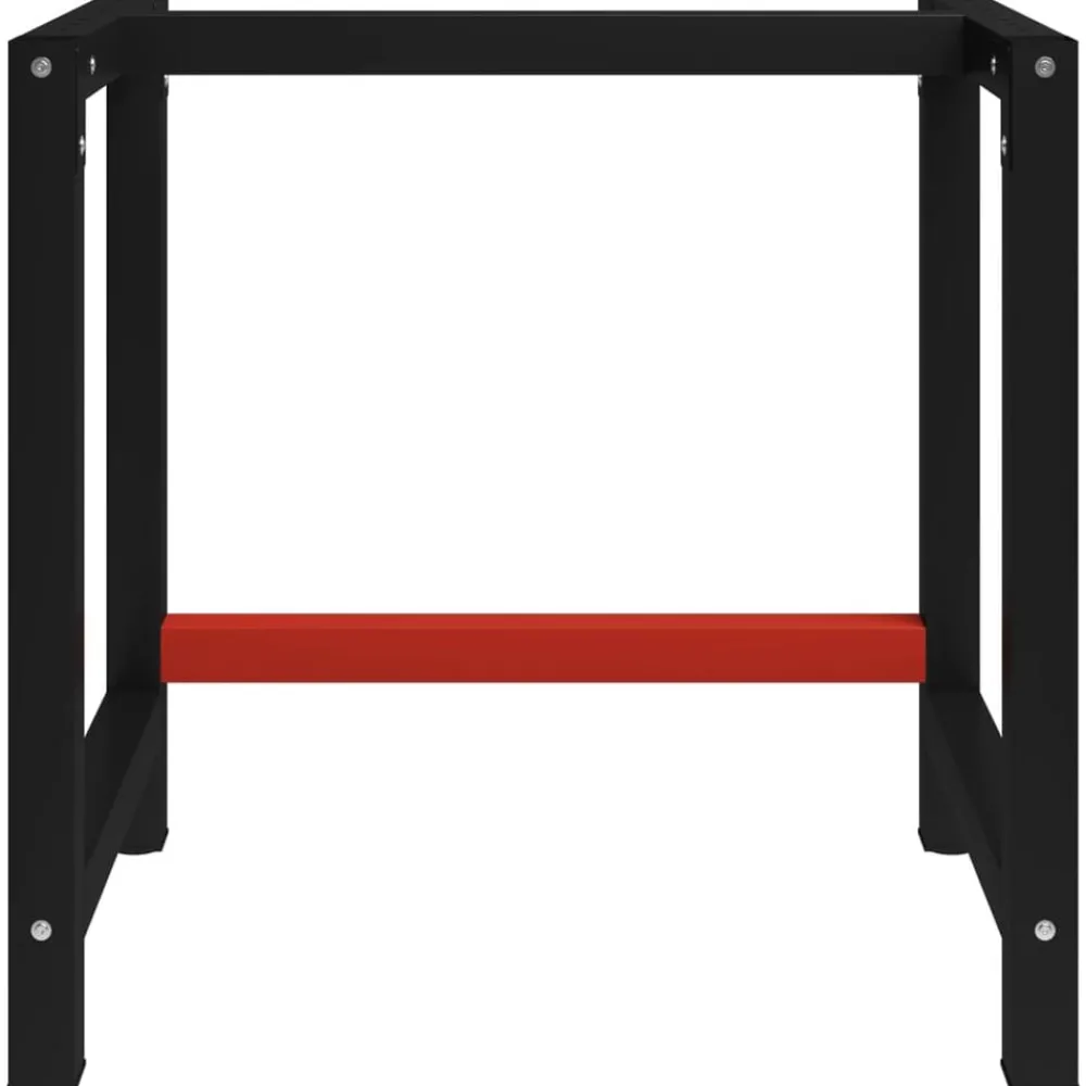 Werkbankframe 80x57x79 cm metaal zwart en rood>vidaXL Sale