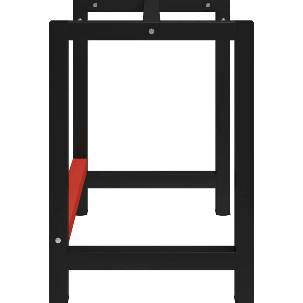 Werkbankframe 80x57x79 cm metaal zwart en rood>vidaXL Sale