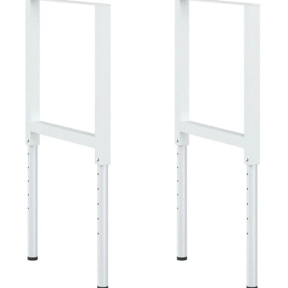 Tafelaccessoires*vidaXL Werkbankframes verstelbaar 2 st 55x(69-95,5) cm metaal Grijs