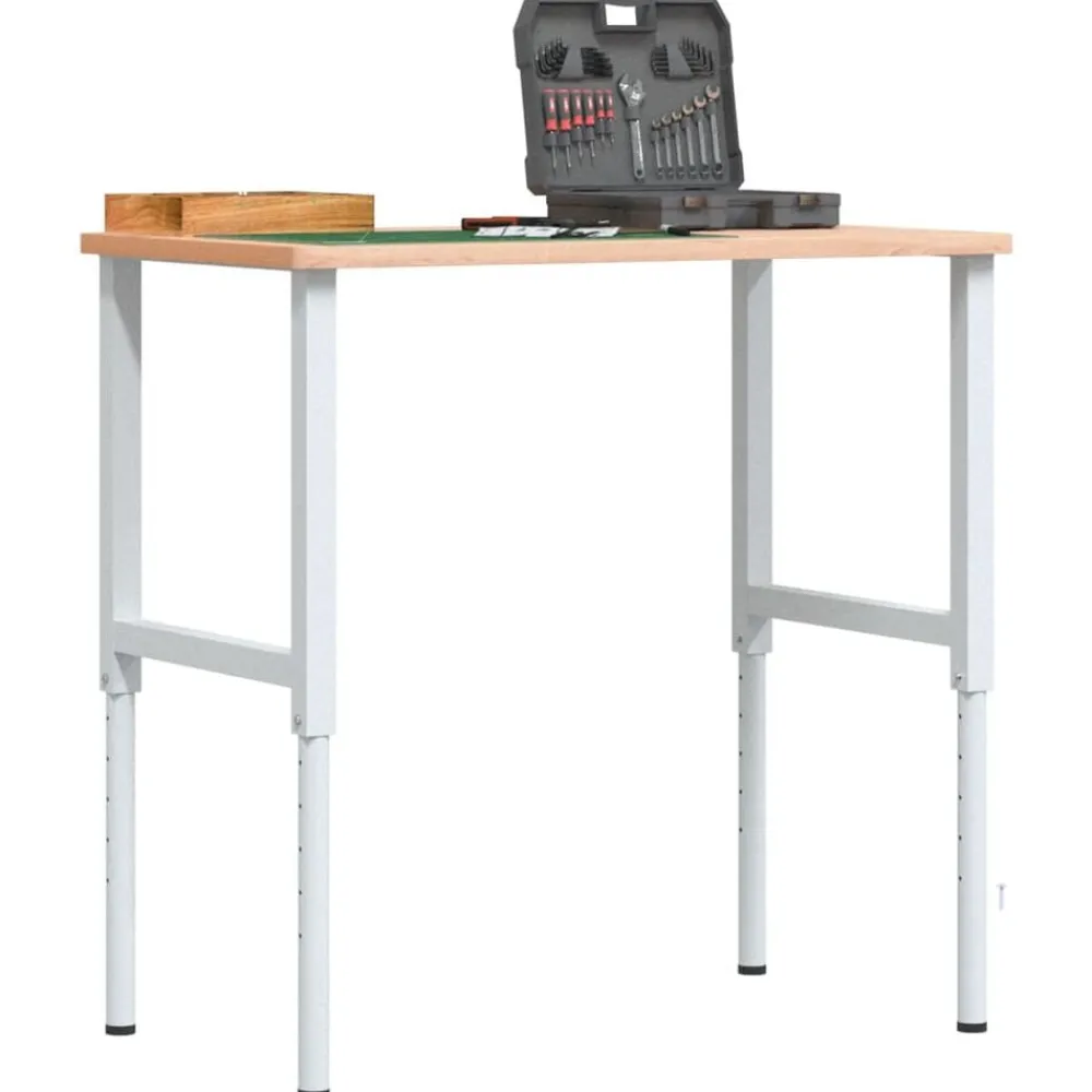 Tafelaccessoires*vidaXL Werkbankframes verstelbaar 2 st 55x(69-95,5) cm metaal Grijs