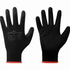 Werkhandschoenen 12 pcs Zwart 7 / S Polyester>vidaXL Discount