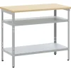Werktafel met plank Grijs 100 x 55 x 85 cm Gepoedercoat staal>vidaXL Sale