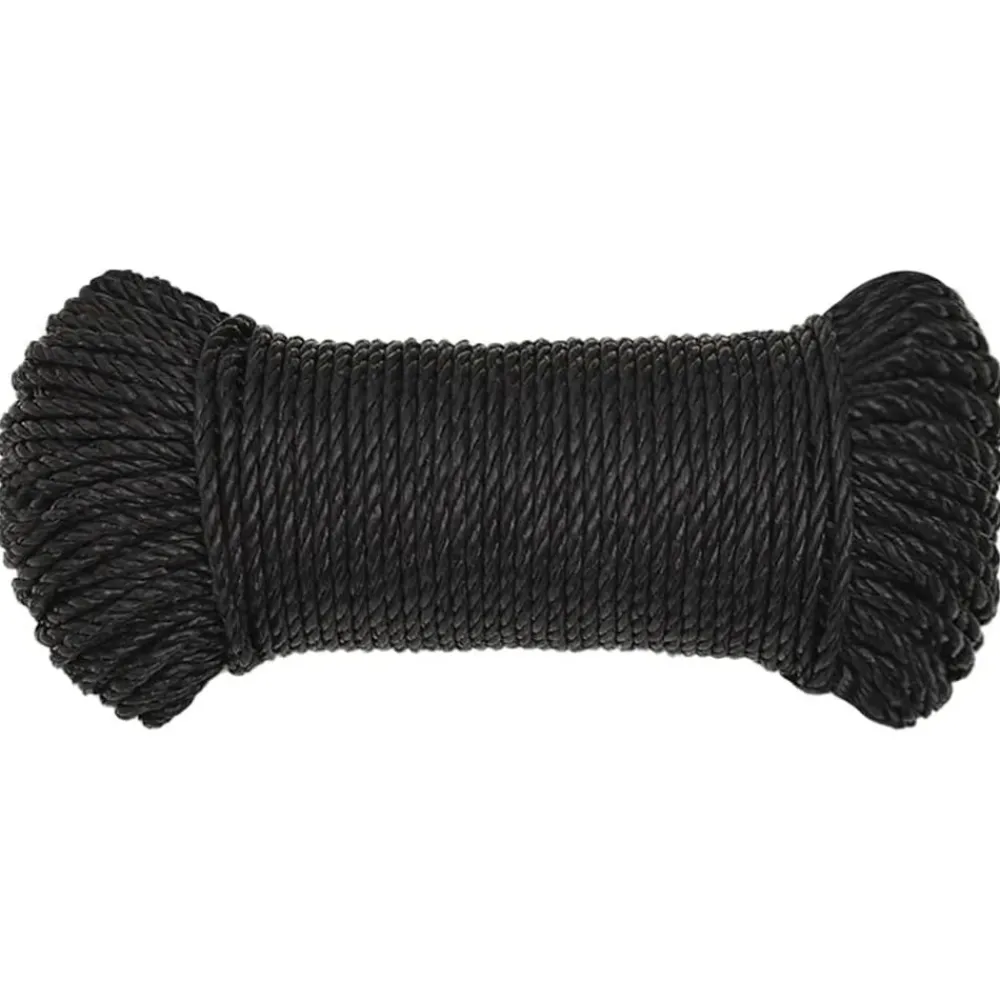 Bouwbeslag*vidaXL Werktouw 3 mm 25 m polypropeen Zwart