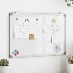 Kantoorartikelen*vidaXL Whiteboard magnetisch 40x30x1,7 cm aluminium