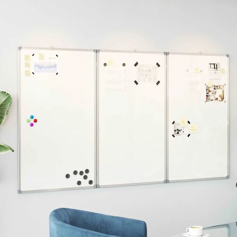 Whiteboard magnetisch inklapbaar 120x80x1,7 cm aluminium>vidaXL Discount