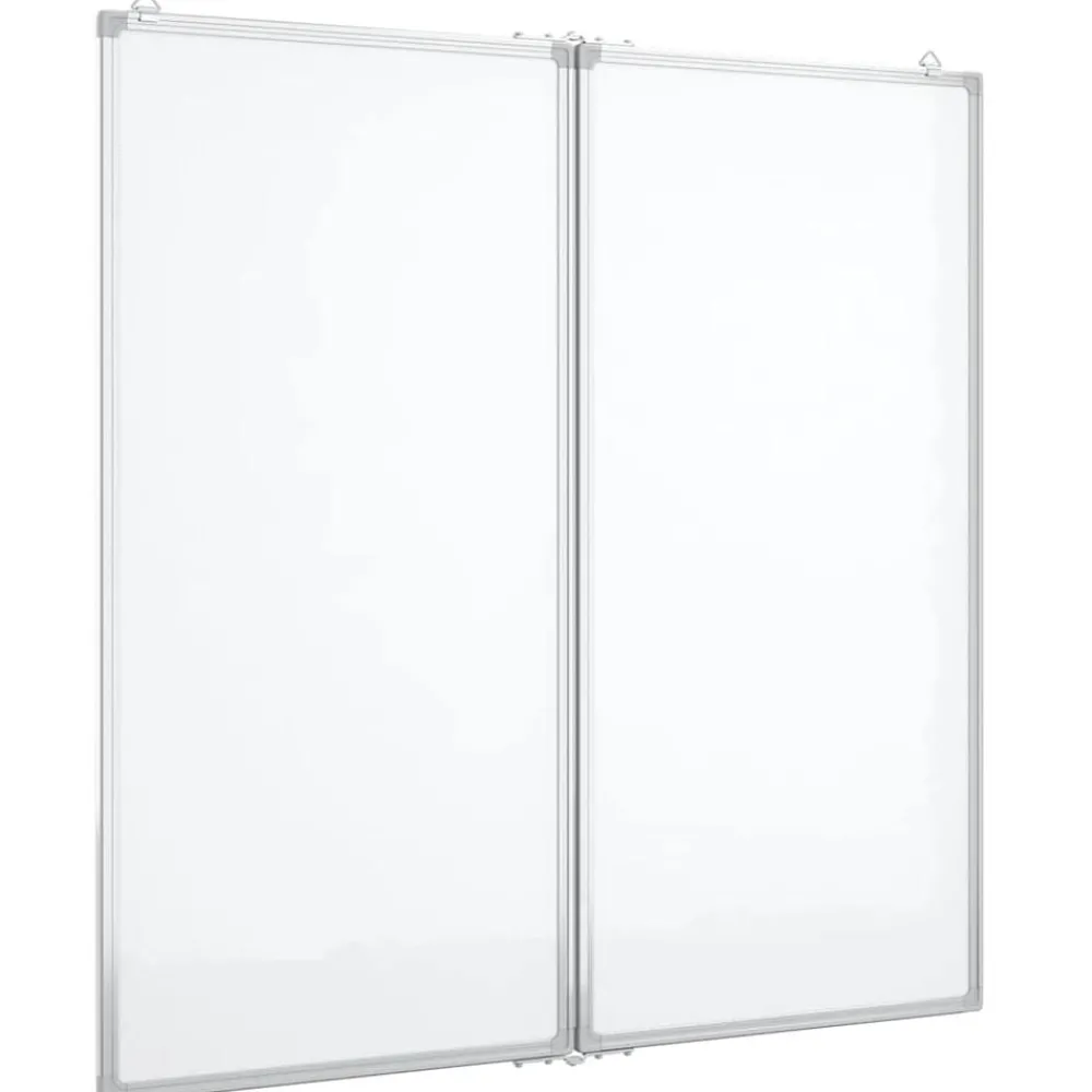 Whiteboard magnetisch inklapbaar 80x80x1,7 cm aluminium>vidaXL
