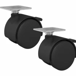Wiel 2 pcs Zwart 39,5 x 39,5 x 37,8 mm IJzer en Polypropyleen>vidaXL Clearance