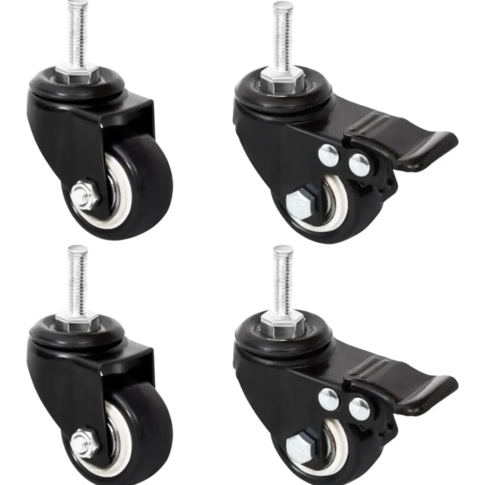 Wielen voor plantenbak 4 st 8x3,5x8 cm ijzer zwart>vidaXL Sale