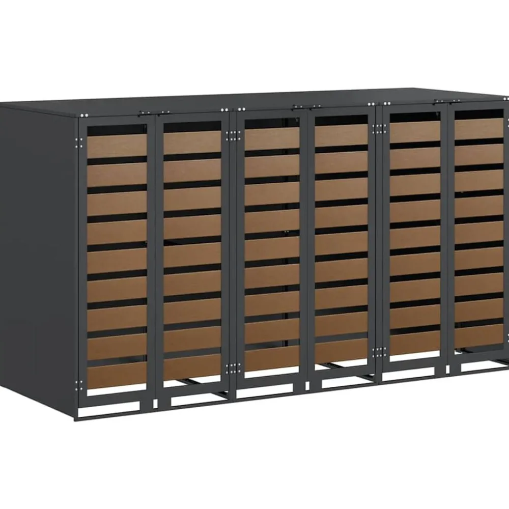 Wieltjesbakopslag voor 3 bakken Antraciet 340 x 77.5 x 115.5 cm>vidaXL Discount