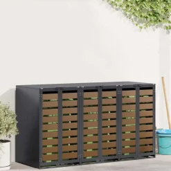 Wieltjesbakopslag voor 3 bakken Antraciet 340 x 77.5 x 115.5 cm>vidaXL Discount